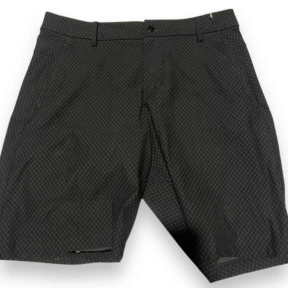 Lululemon Commission Shorts Mens 36x10.5 Black ABC Chino Geometric - Picture 1 of 5